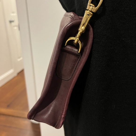 RARE - Vintage Coach Original NYC Burgundy Wine Leather Basic Bag - Picture 7 of 8